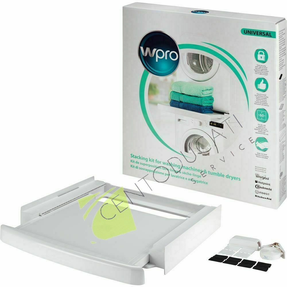 Kit di sovrapposizione per lavatrice e asciugatrice Wpro