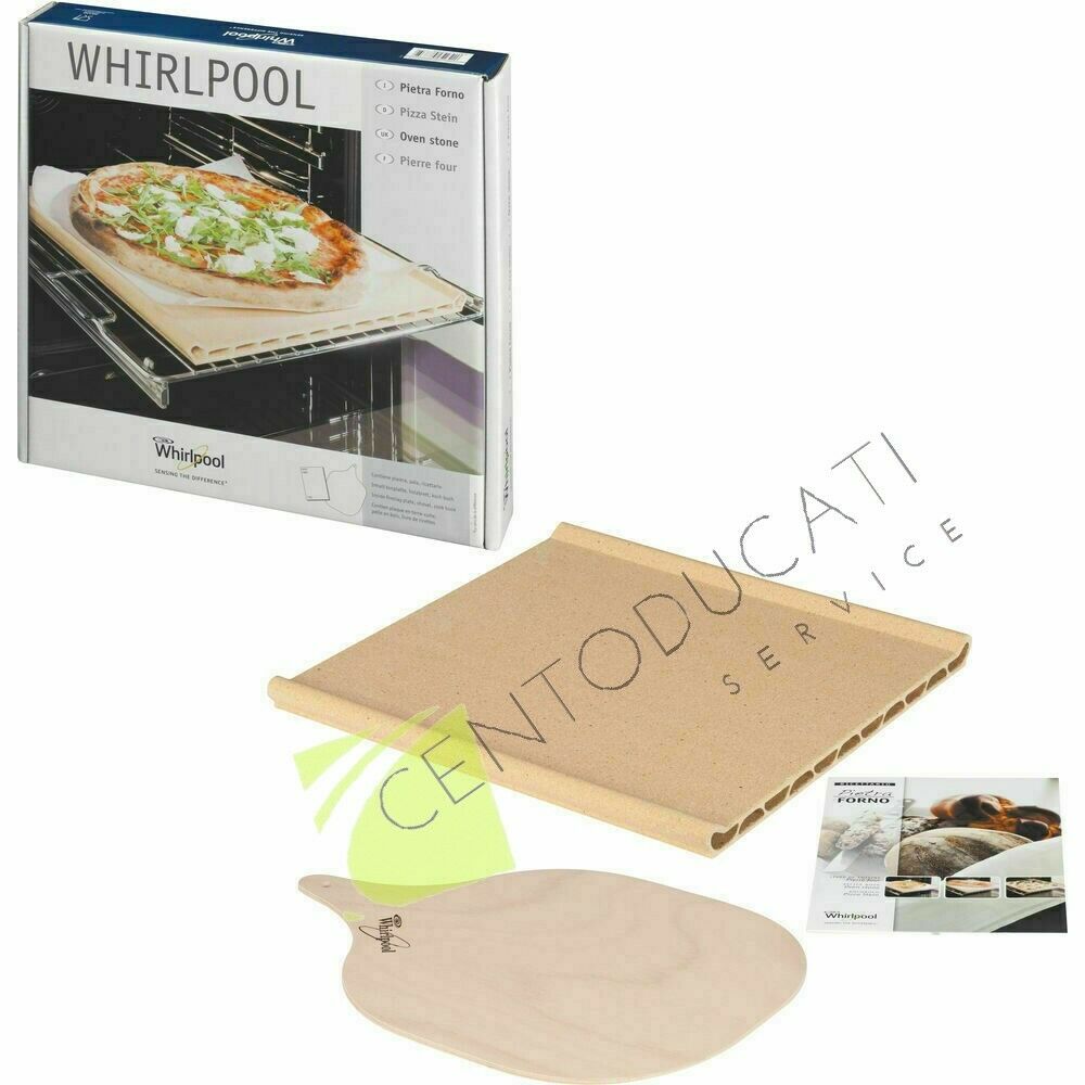 Pietra piastra forno refrattaria con pala in legno per pizza 484000000276  Wpro - Centoducati